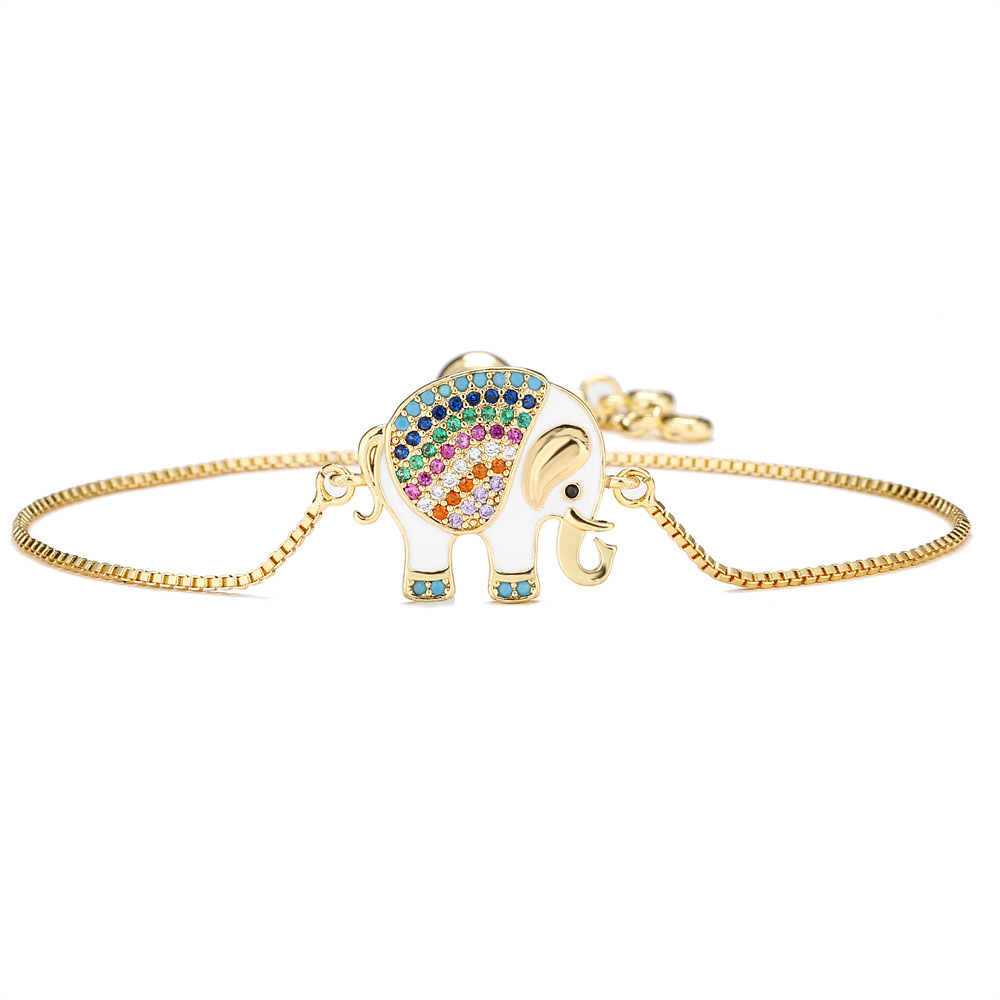 Geometric Copper Bracelet For Women With Zircon Inlay, Elegant Design Suitable For Anniversary 5