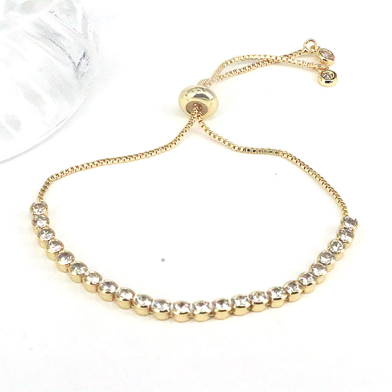 Round Copper Bracelet For Women Featuring Inlay Design In IG Style 4