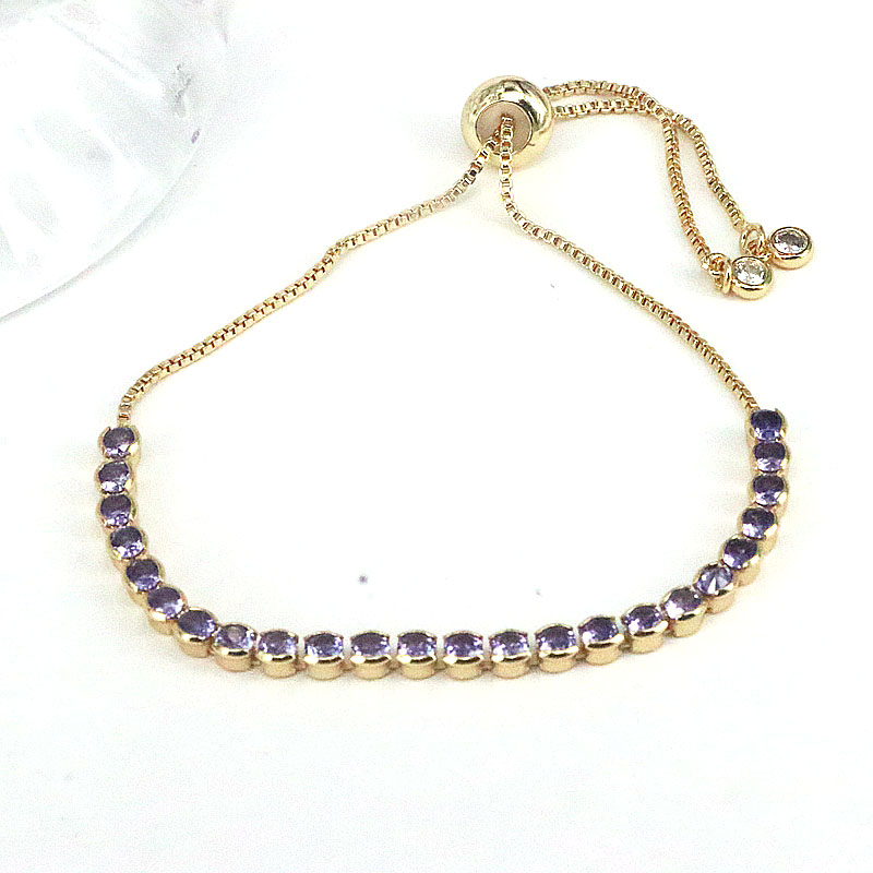 Round Copper Bracelet For Women Featuring Inlay Design In IG Style 6