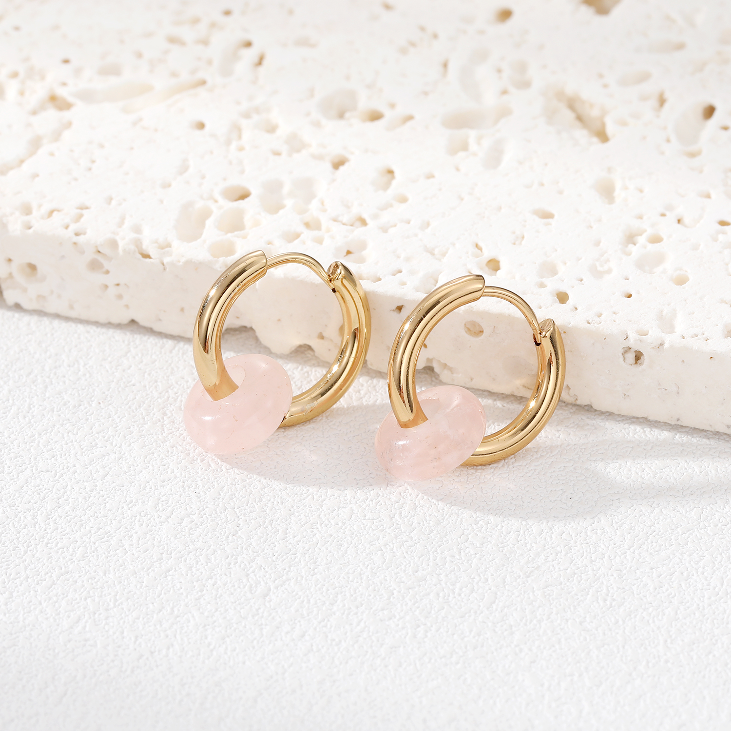 Vintage Style Round Earrings For Women In Durable 201 Stainless Steel, 1 Pair 3