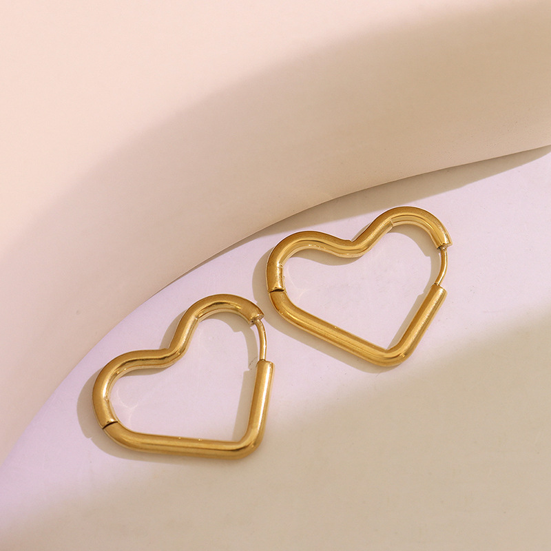 Geometric Earrings For Women With 304 Stainless Steel Posts, 18K Gold Plated Featuring PVD Vacuum Plating 2