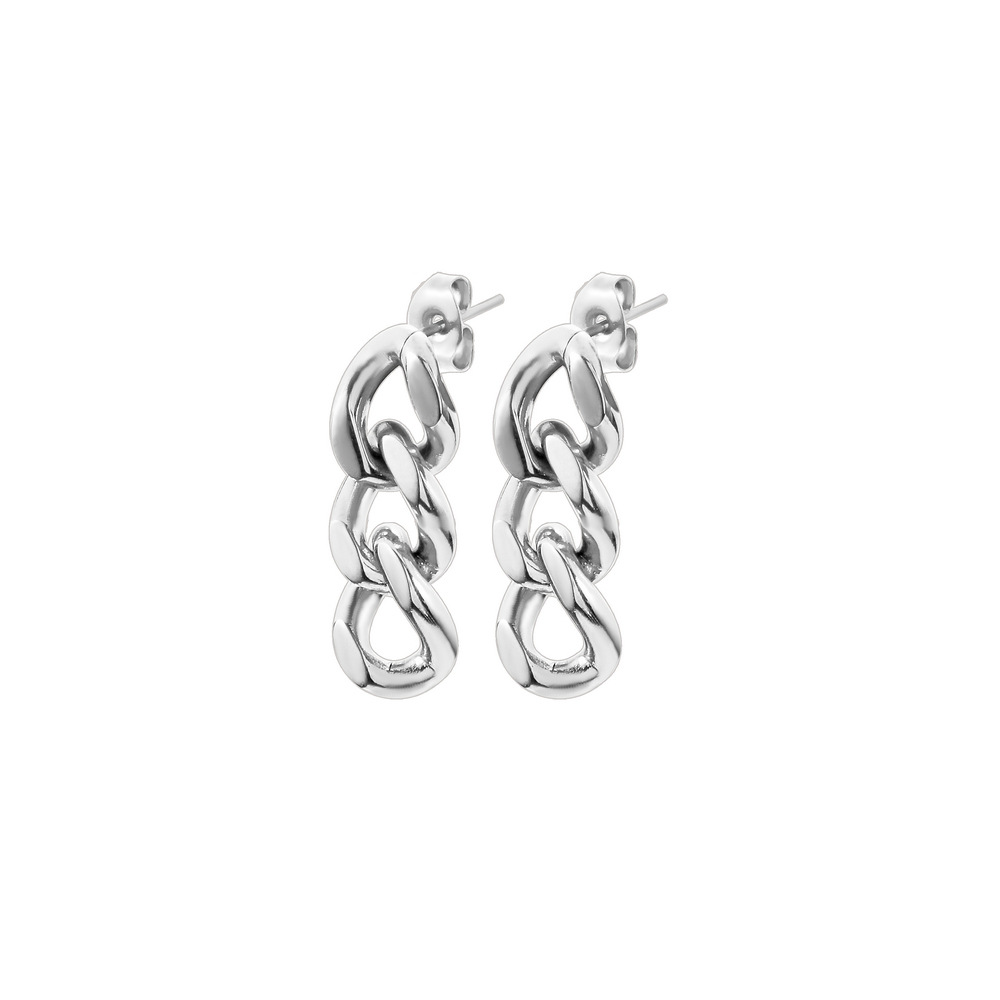 Geometric Drop Earrings For Women In Waterproof 304 Stainless Steel With Real Gold Plated PVD Coating 3