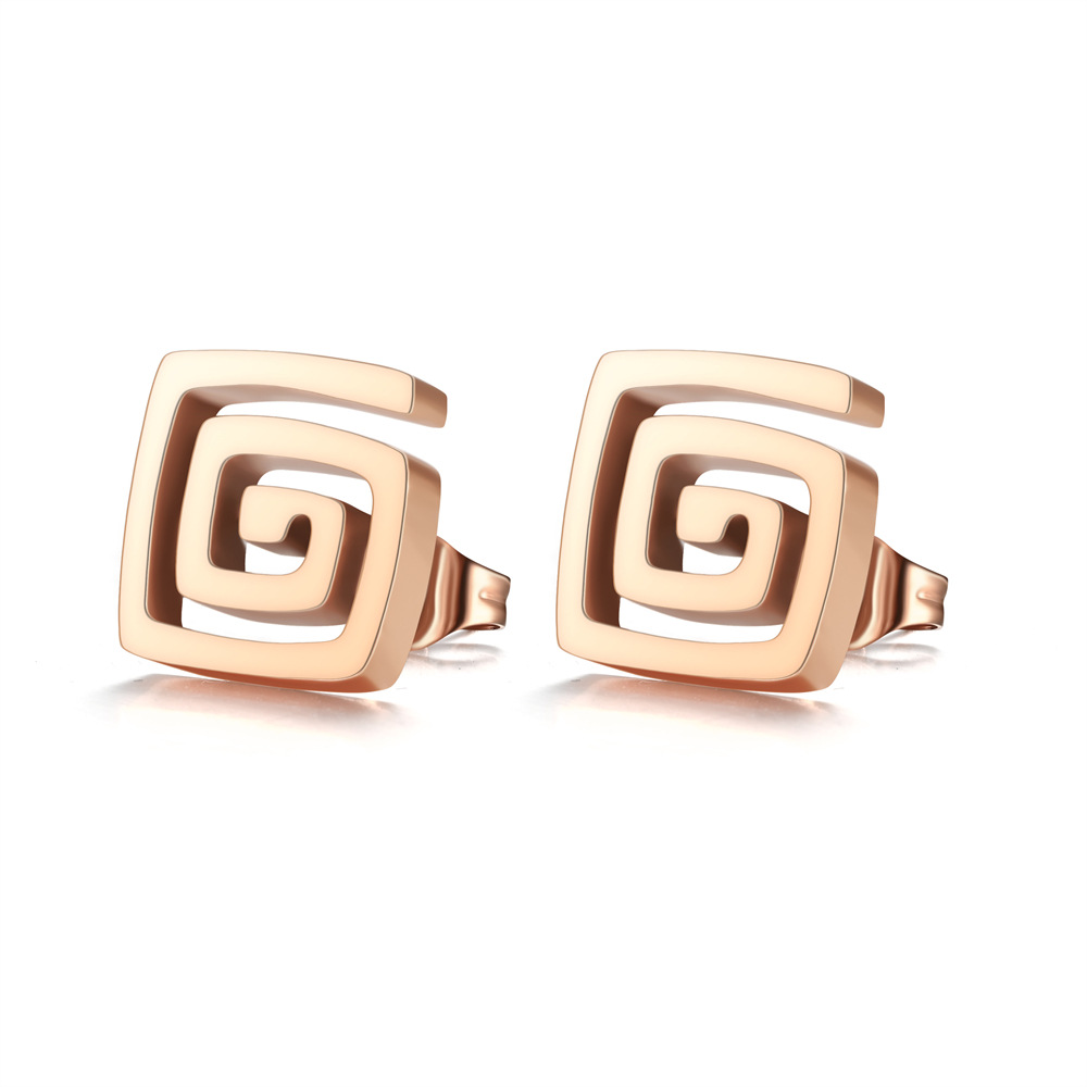 Fashion Heart Shape Stainless Steel Stud Earrings For Women, 1 Pair, Perfect For Daily Wear 2