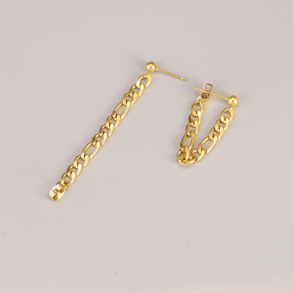 Solid Color Electroplated Stud Earrings For Women With 0.03µm-0.05µm PVD Coated 18K Real Gold Plated 304 Stainless Steel 3