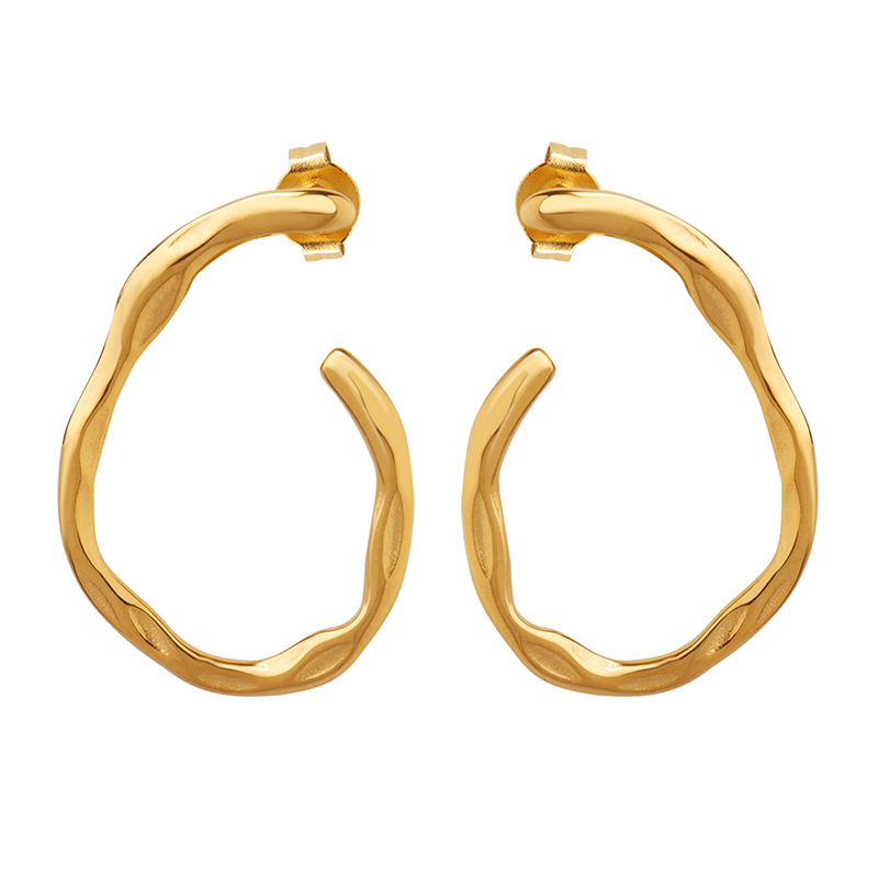 Geometric Earrings For Women Featuring Electroplated Design With 304 Stainless Steel Posts And 18K Gold PVD Vacuum Plating 3