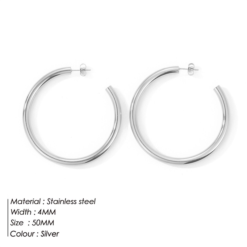 Geometric Waterproof Non Tarnish Earrings For Women, 14K Gold PVD Coated 304 Stainless Steel Stud Earrings 2