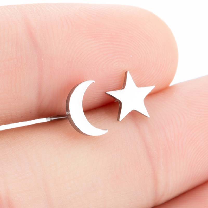 Waterproof Non Tarnish Star Earrings For Women In 304 Stainless Steel With 18K Gold PVD Coated And 316 Stainless Steel Ear Pins 5