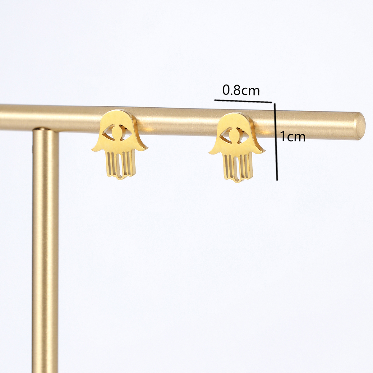 Unisex Tortoise Stud Earrings In Casual Style Featuring 18K Gold Plated 201 Stainless Steel Material 8