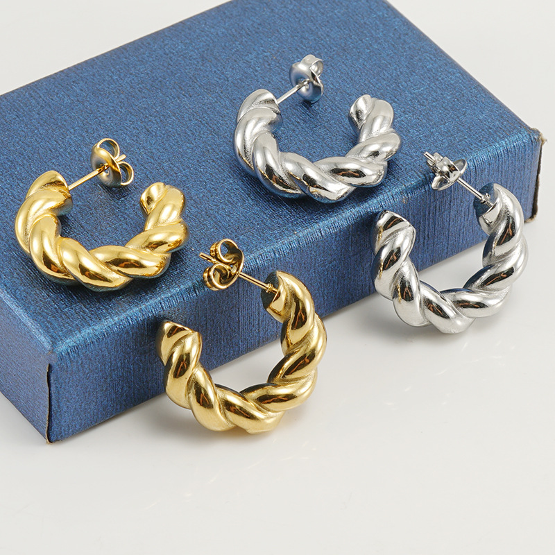 Geometric Earrings For Women Featuring 18K Gold Plated 304 Stainless Steel With PVD Coated Finish
