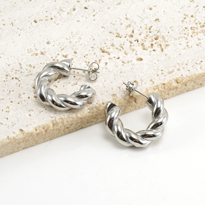 Geometric Earrings For Women Featuring 18K Gold Plated 304 Stainless Steel With PVD Coated Finish 3