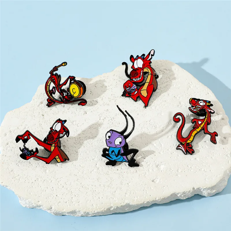 Cartoon Style Cowboy Style Ants Dragon Alloy Stamping Stoving Varnish Plating Unisex Brooches Collar Pin