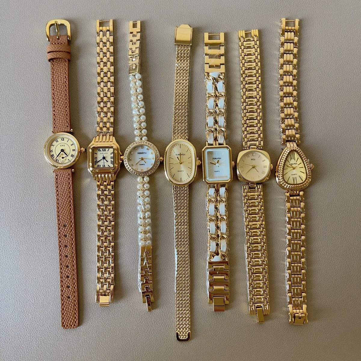 Retro Classic Style Solid Color Metal Strap Quartz Watch