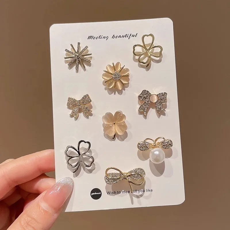 Elegant Butterfly Knot Pinback High Quality No Sewing Women's Versatile Lapel Pin Fixed Clothes Suit Collar Zinc Alloy Geometric Pattern