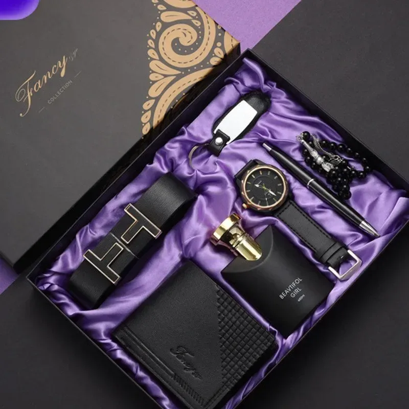Watch Suit Business Gift Suit Men's Gift Wallet Leather Watch Strap Perfume Father's Day Gift Birthday