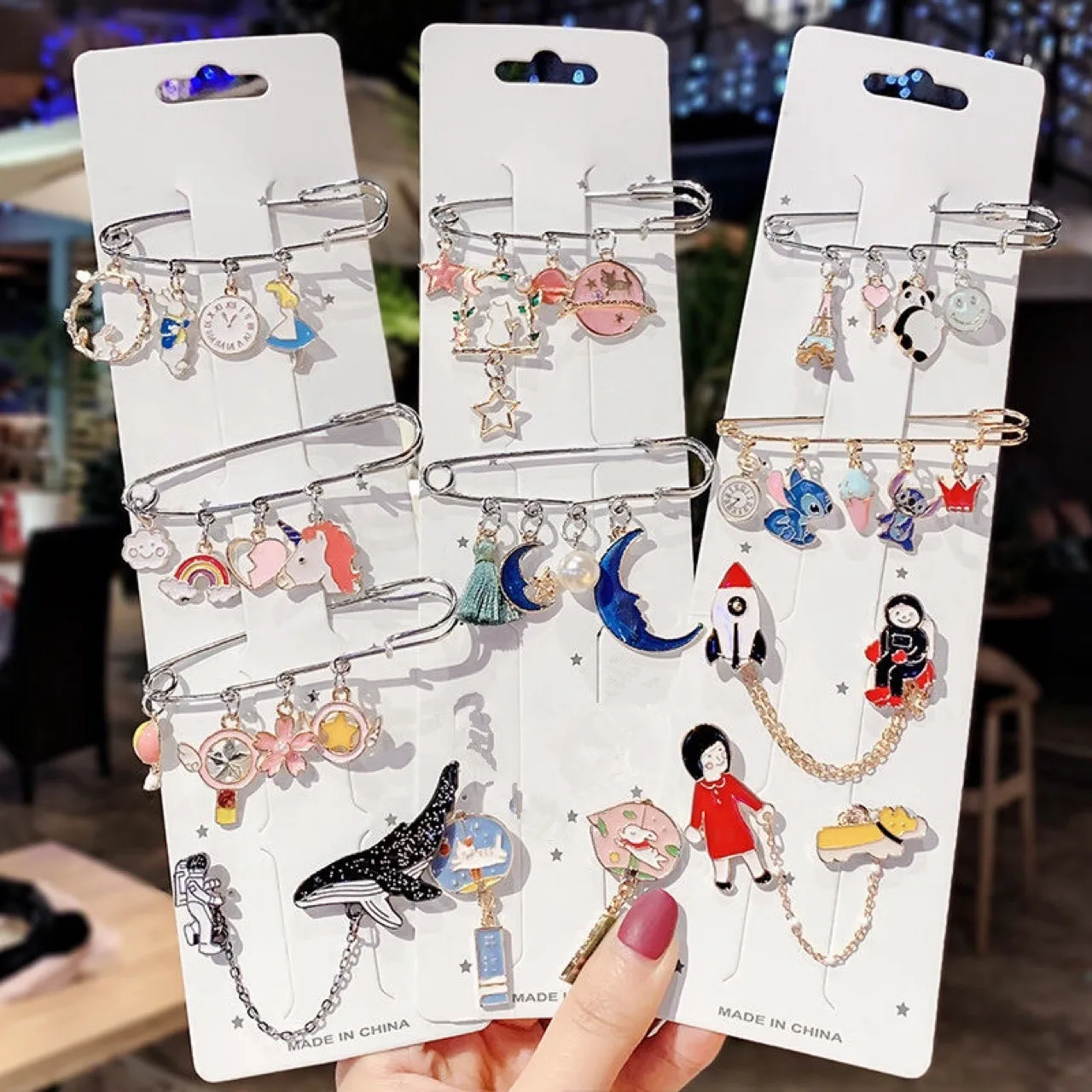 Cartoon Pin Brooches Made Of Durable Alloy, Stylish Accessories For Everyday Wear