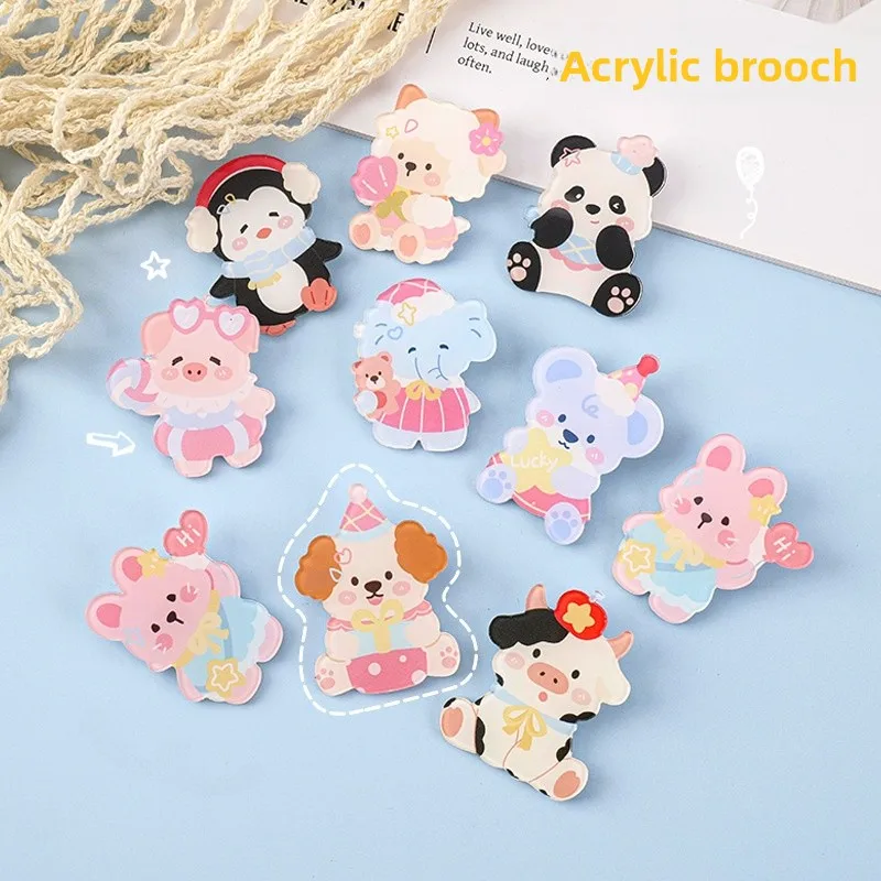 Multicolor Acrylic Animal Pin Featuring Printing Craft