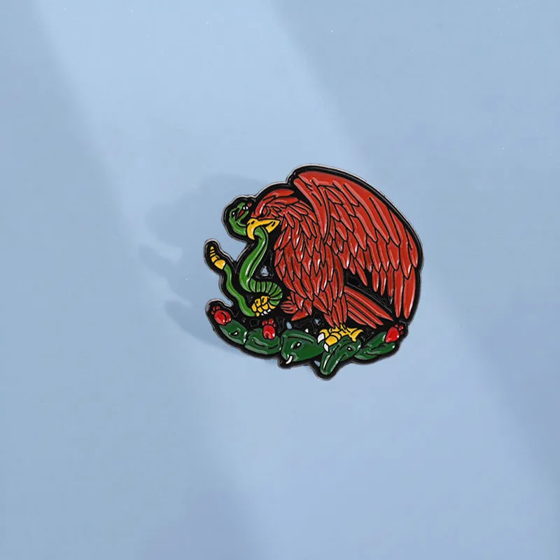 Eagle Pin Made Of Zinc Alloy With Electroplated Finish, Available In Multicolor