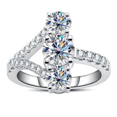 3.0ct Moissanite Ring For Women In 925 Sterling Silver With GRA Certificate, Perfect For Engagement 6