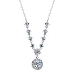 1.0ct Garnet Jewelry 925 Sterling Silver Pendant Necklace Featuring Cross Design For Women With Moissanite Inlay 6