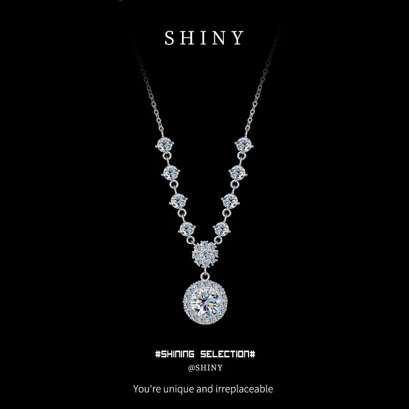1.0ct Garnet Jewelry 925 Sterling Silver Pendant Necklace Featuring Cross Design For Women With Moissanite Inlay 7
