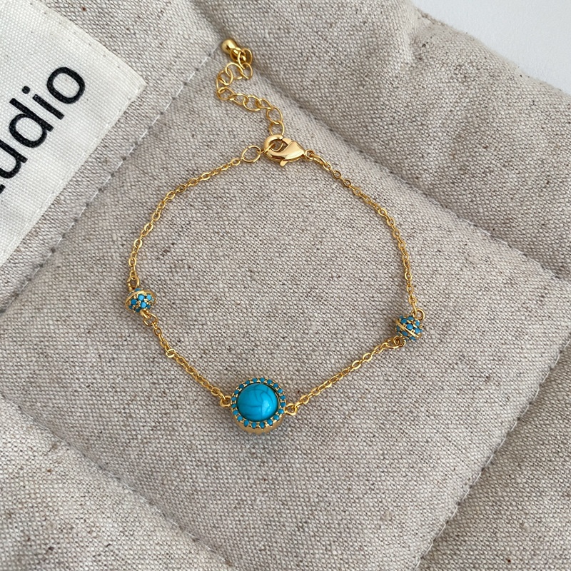 Flowers Necklace For Women With Copper Chain And Stone Pendant, Real Gold Plated Featuring Zircon Inlay 2