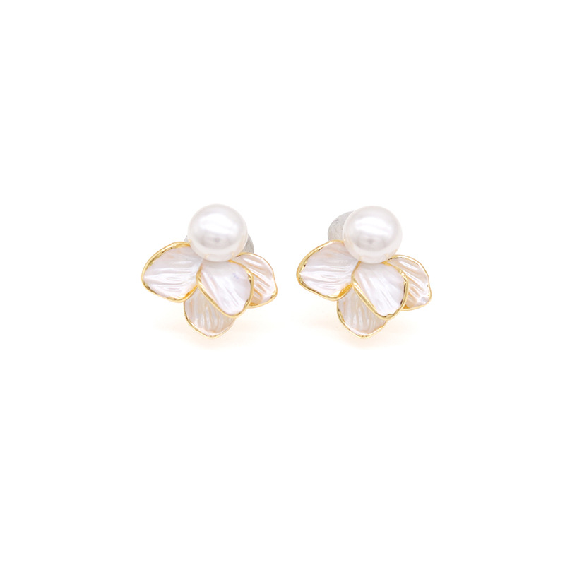 Hypoallergenic Flowers Stud Earrings For Women With 925 Sterling Silver Posts, Copper Base, 14K Gold Plated, Zircon Inlay 5