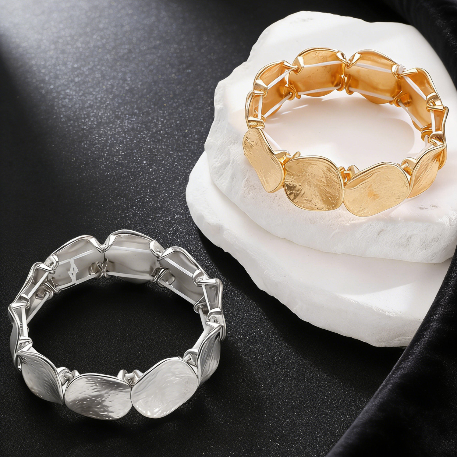 Folds Bracelet For Women In Elegant Golden Color 3