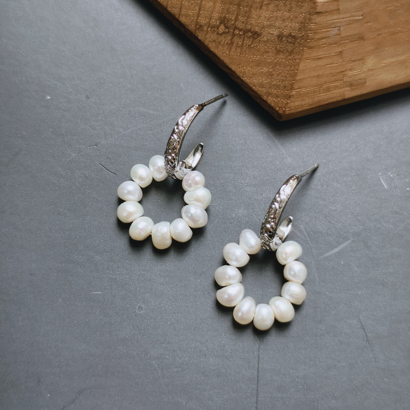 Geometric Beading Earrings For Women With 925 Sterling Silver Ear Pins, Copper Base, And Golden Water Plating 2