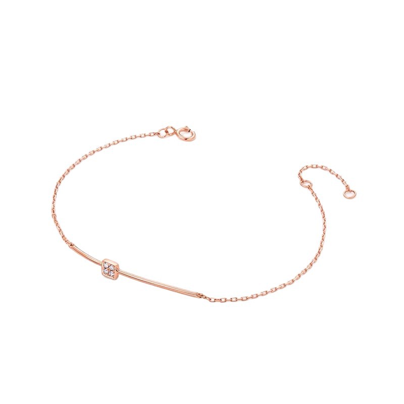 Geometric Copper Bracelet For Women With Rhinestones, Simple Style, Perfect For Business Occasions 5
