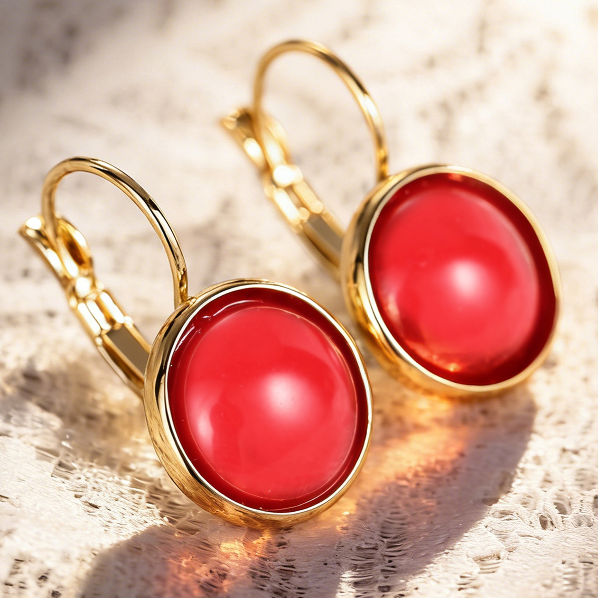 Geometric Copper Earrings With Claw Setting And Zircon Inlay, KC Golden Plated With 0.03µm Water Plating, Drop Earrings 2