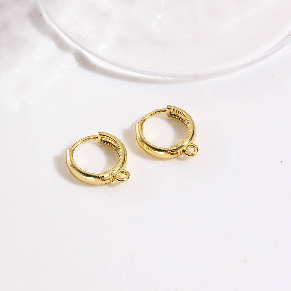 Three-dimensional Geometric Ear Hook For Women, Copper Material With Golden Water Plating And Zircon Inlay 5