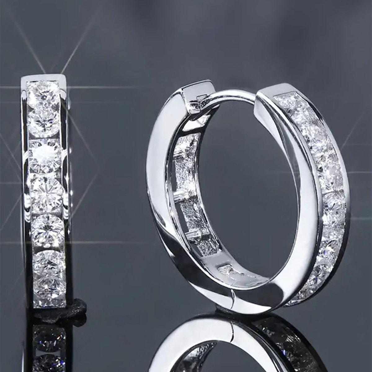 Geometric Earrings For Women With Claw Setting, Copper Material, KC Golden Water Plating, And Zircon Inlay 7