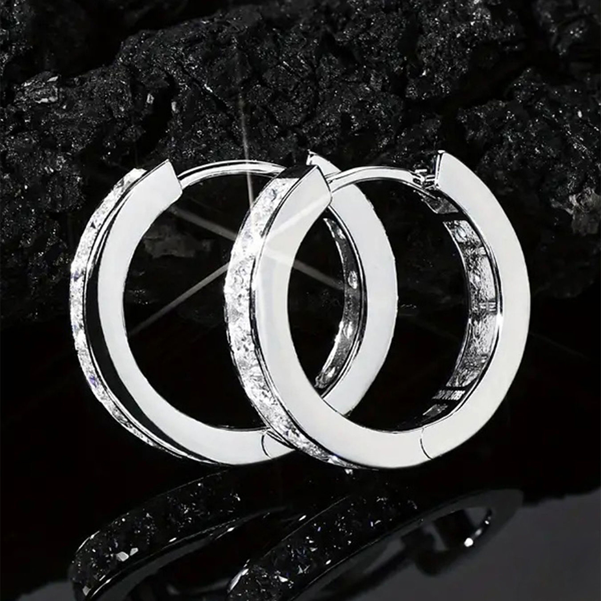 Geometric Earrings For Women With Claw Setting, Copper Material, KC Golden Water Plating, And Zircon Inlay 8