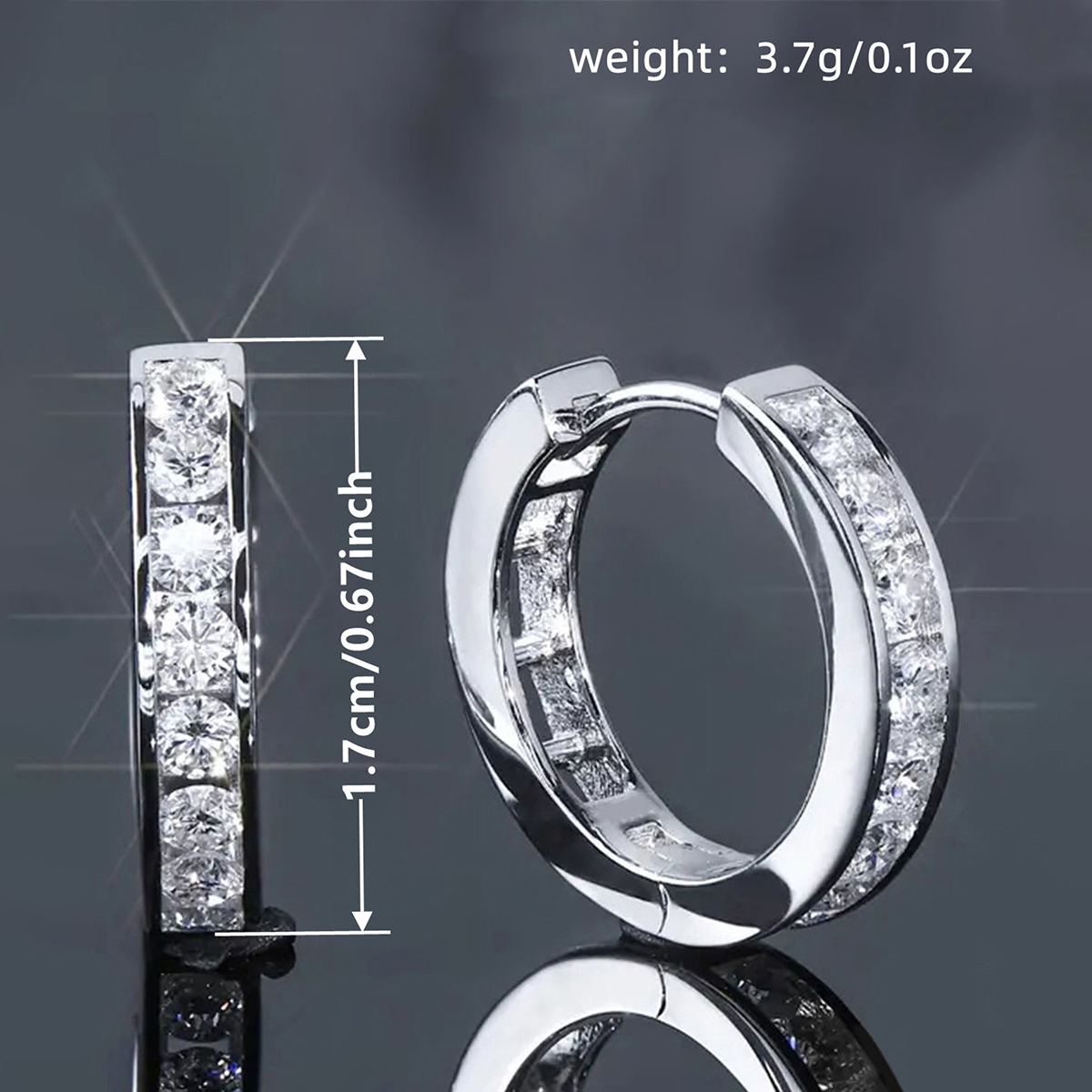 Geometric Earrings For Women With Claw Setting, Copper Material, KC Golden Water Plating, And Zircon Inlay 9