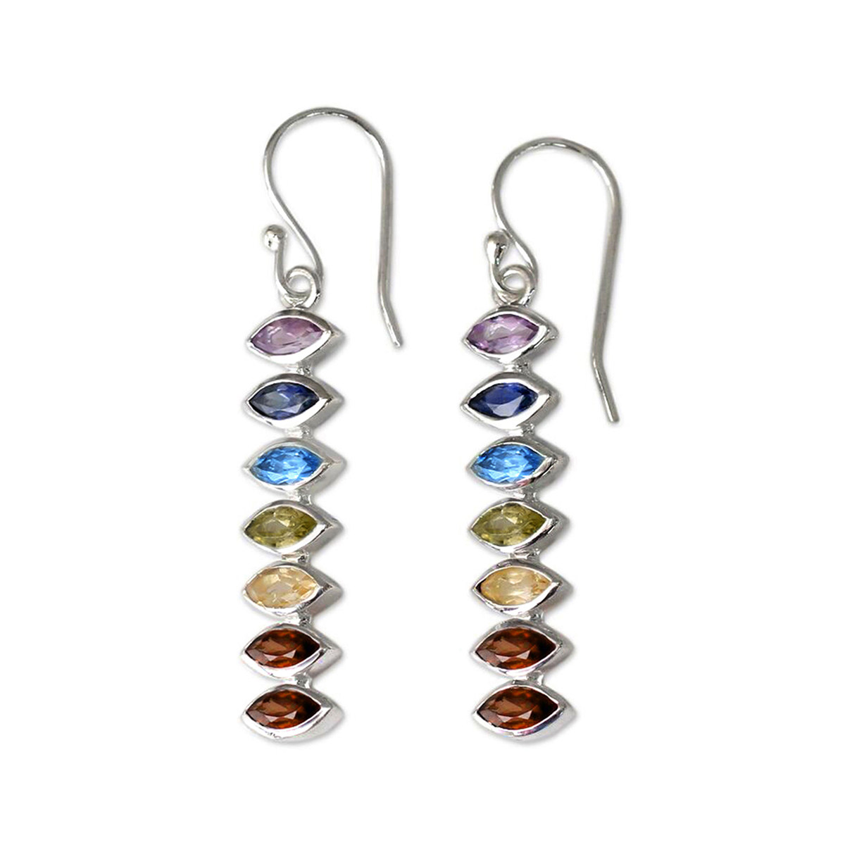 Geometric Earrings For Women With Claw Setting, Copper Base, White K Water Plated Finish, And Zircon Inlay 2