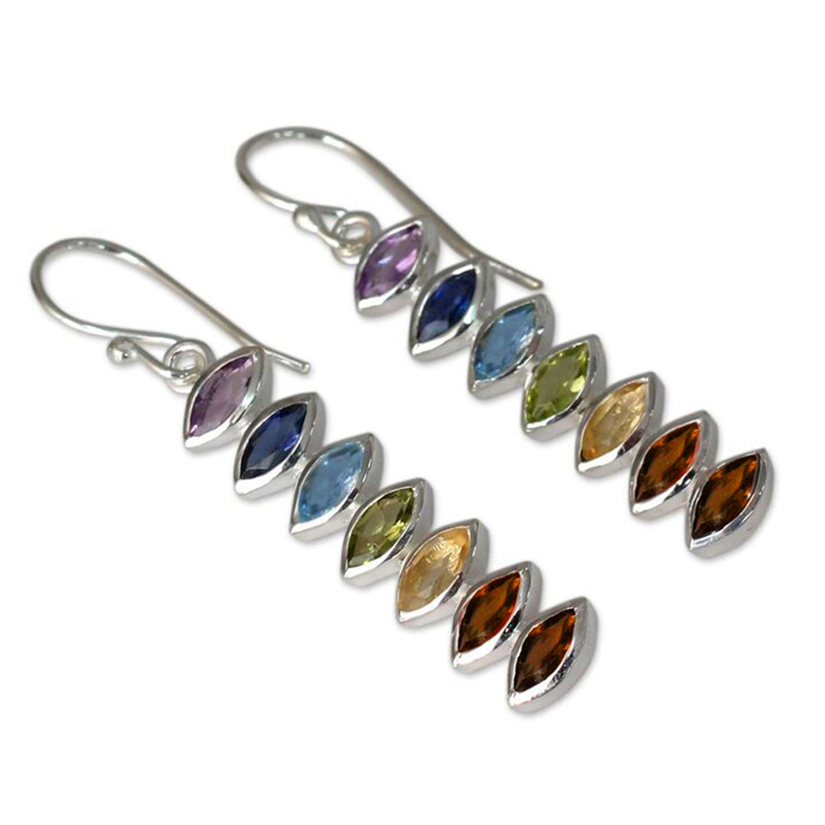 Geometric Earrings For Women With Claw Setting, Copper Base, White K Water Plated Finish, And Zircon Inlay 3