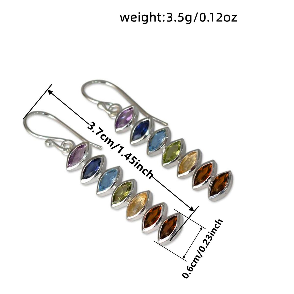 Geometric Earrings For Women With Claw Setting, Copper Base, White K Water Plated Finish, And Zircon Inlay 5