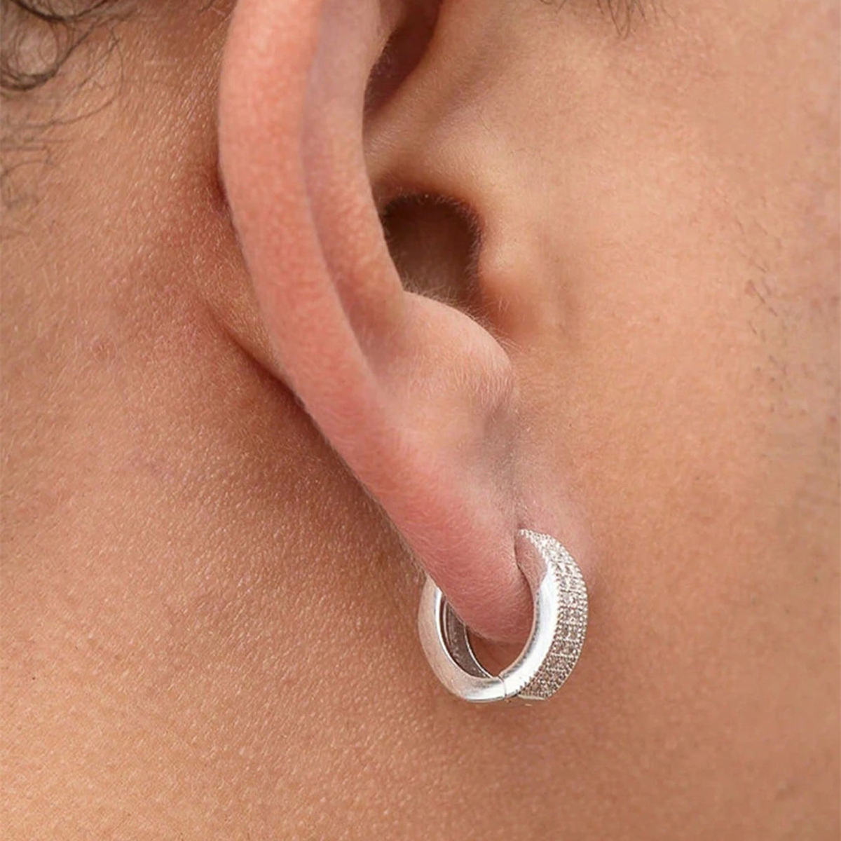 Geometric Earrings For Women With Zircon Inlay, Copper Base, Water Plating, And White K Gold Claw Setting 4