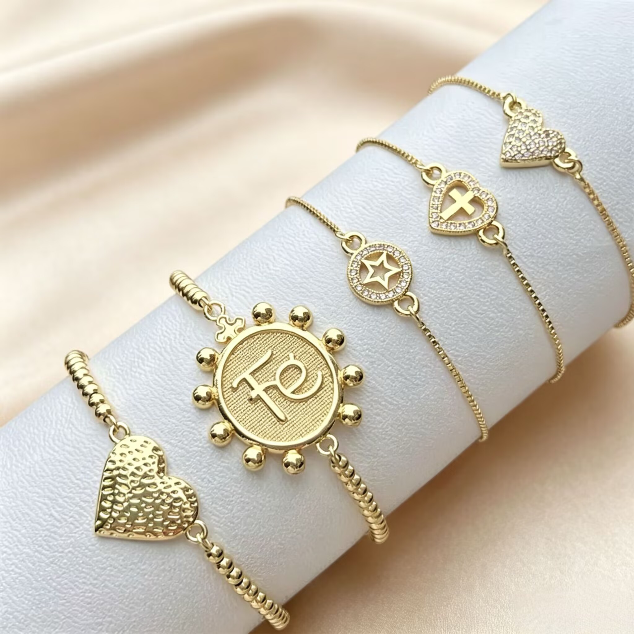 Geometric Electroplated Copper Bracelet For Women With 18K Real Gold Plated PVD Coating And Zircon Inlay, Featuring Slider Chain