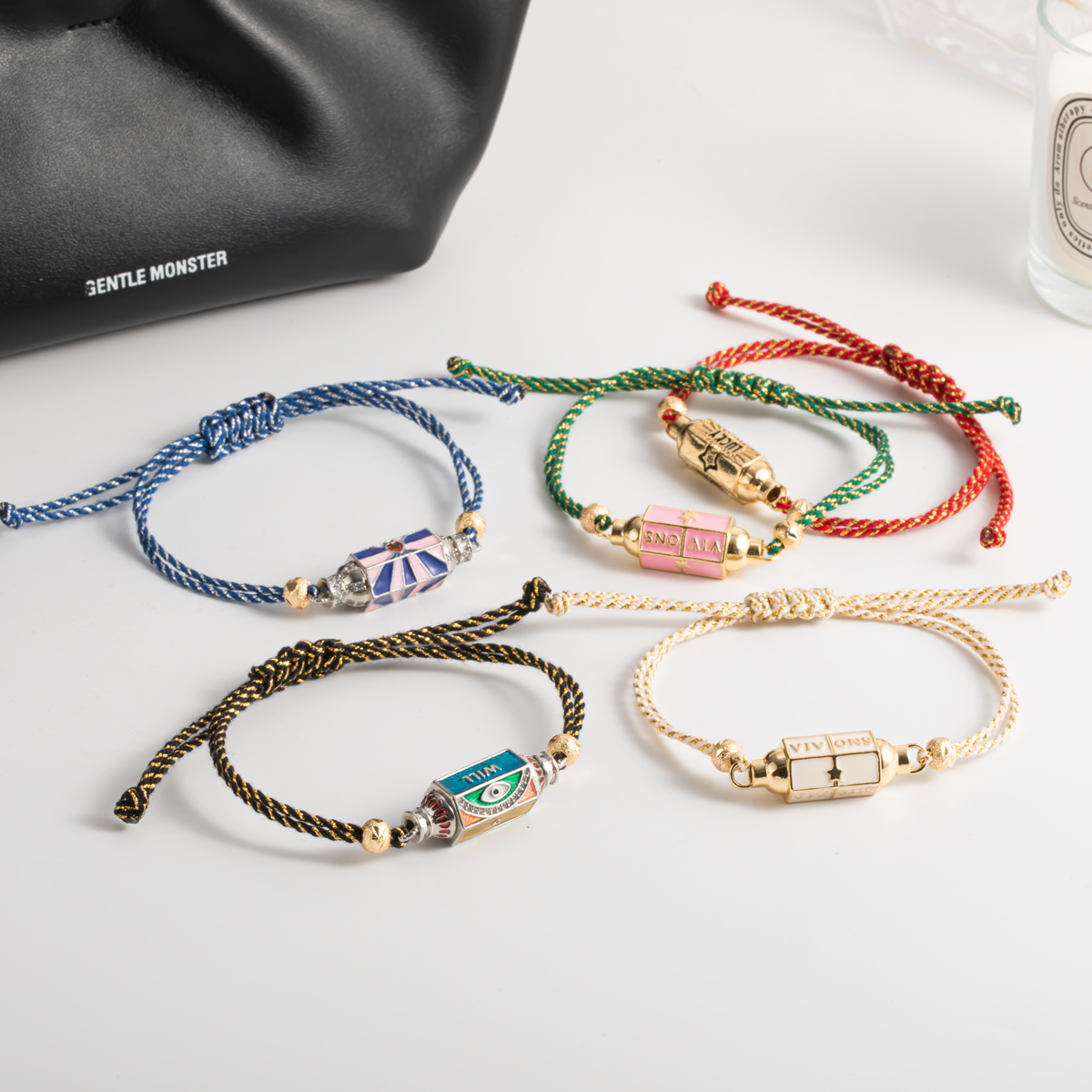 Geometric Electroplated Copper Bracelet For Women With 18K Real Gold Plated Water Plating And Zircon Inlay On Twisted Rope Chain 2