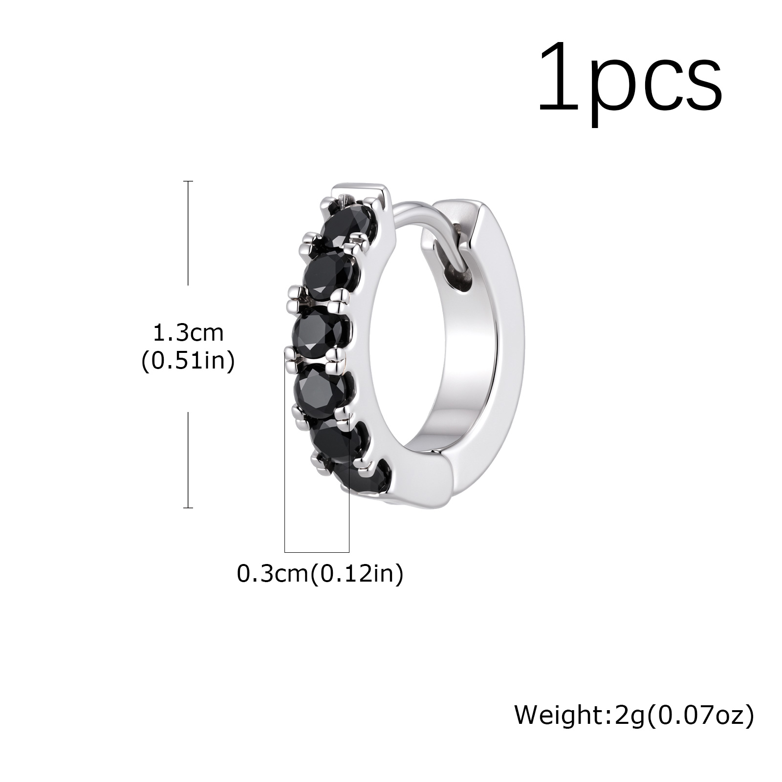 Geometric Hoop Earrings For Women With Claw Setting, Platinum-Plated Copper Featuring Zircon Inlay And Water Plating 2