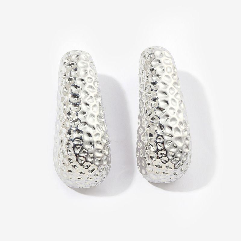 Geometric Hypoallergenic Stud Earrings For Women, Golden Plated Copper With Water Plating And 0.03µm-0.05µm Thickness 2