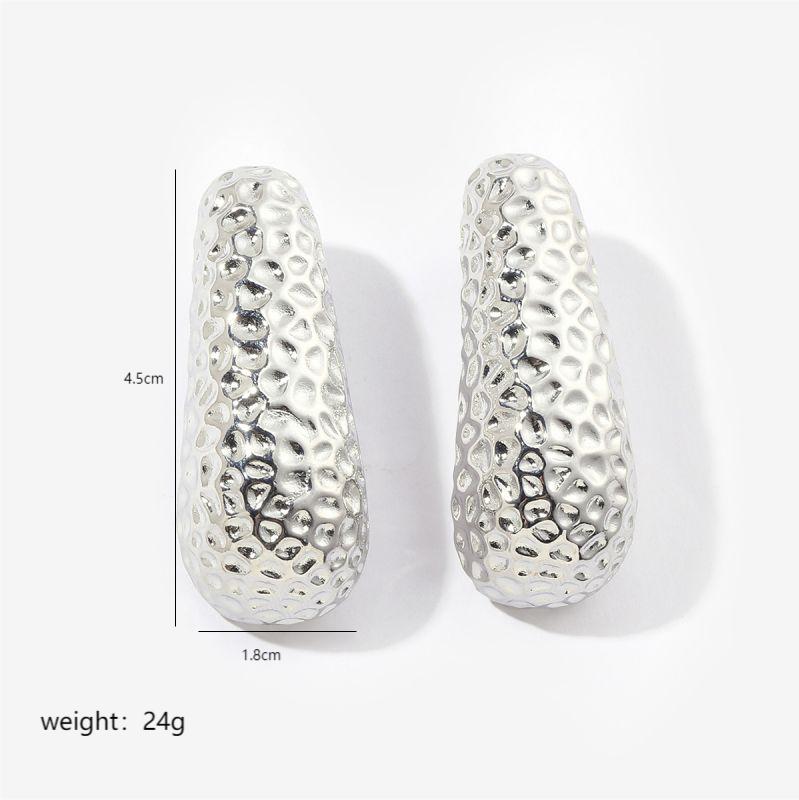 Geometric Hypoallergenic Stud Earrings For Women, Golden Plated Copper With Water Plating And 0.03µm-0.05µm Thickness 6