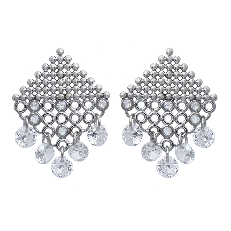 Geometric Tassel Earrings For Women With 925 Sterling Silver Ear Pins, Copper Base, And Platinum Water Plating 2
