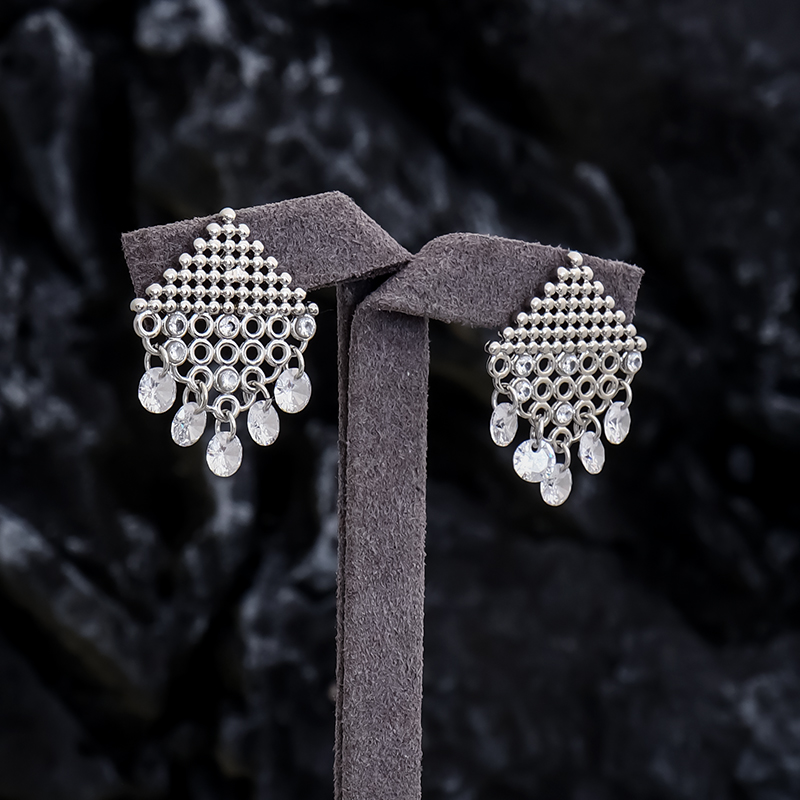 Geometric Tassel Earrings For Women With 925 Sterling Silver Ear Pins, Copper Base, And Platinum Water Plating 6