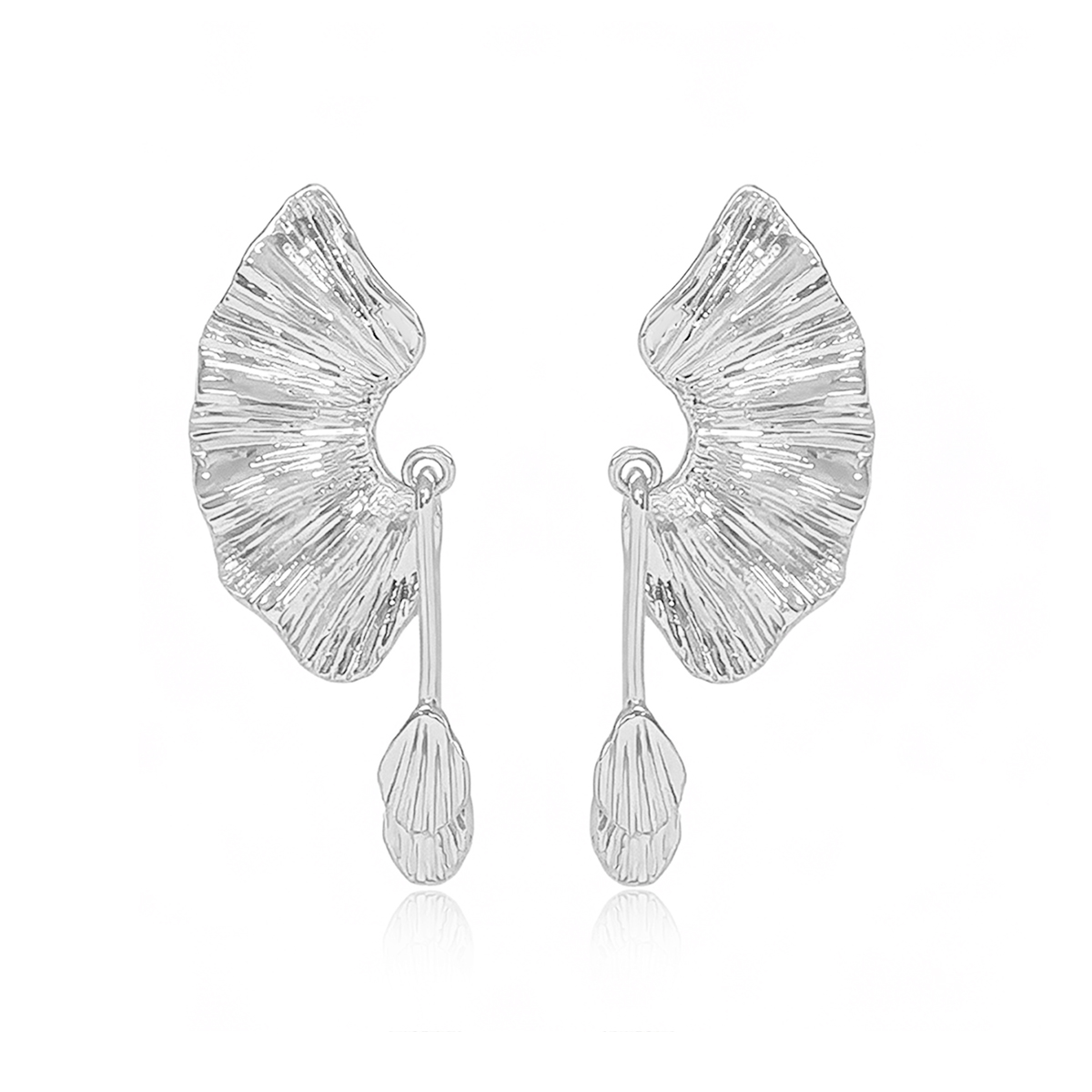 Geometric Tassel Earrings For Women In Golden Plated Copper With 0.01µm Electroplated Coating 7