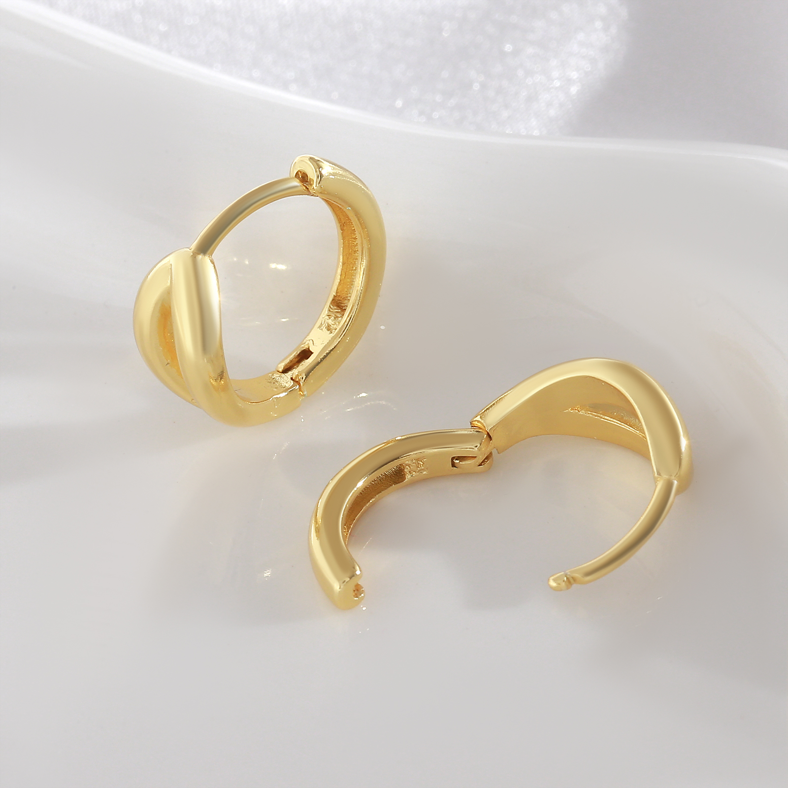 Geometric Earrings For Women, Waterproof Copper Base, 18K Gold Plated With 0.05-0.08µm PVD Coating 4