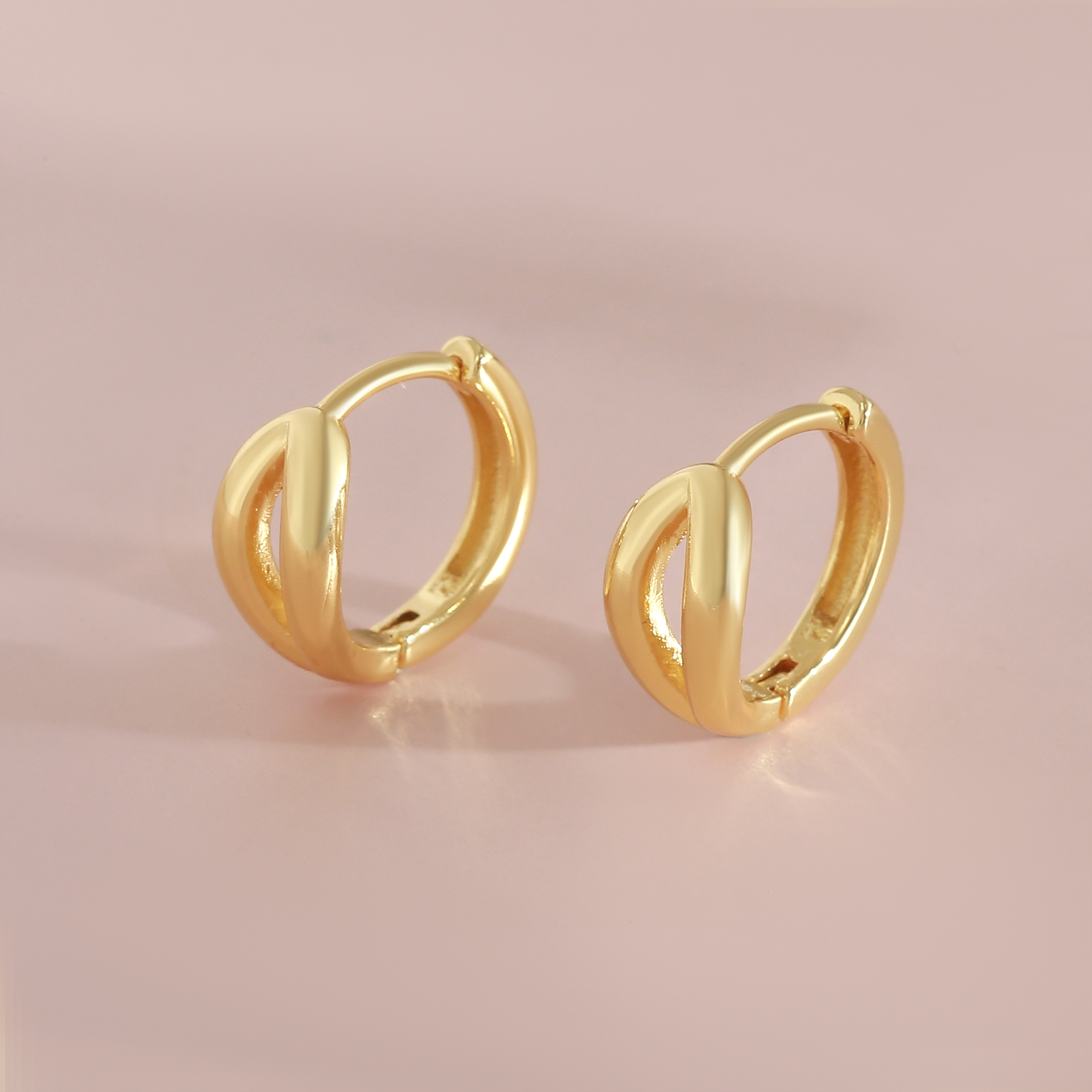 Geometric Earrings For Women, Waterproof Copper Base, 18K Gold Plated With 0.05-0.08µm PVD Coating 6