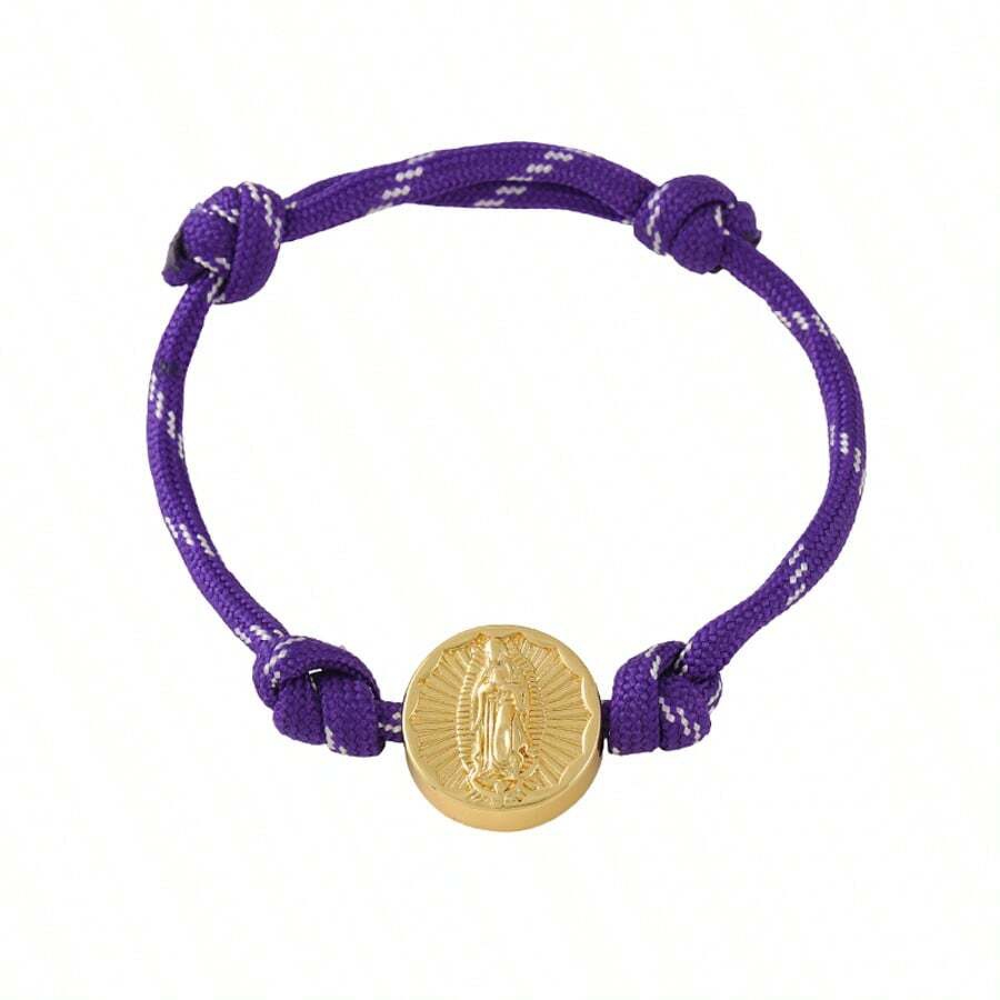 Unisex Geometric Weave Bracelets In Copper With 18K Real Gold Plated PVD Coated Finish Featuring Cord In Chain Design 8