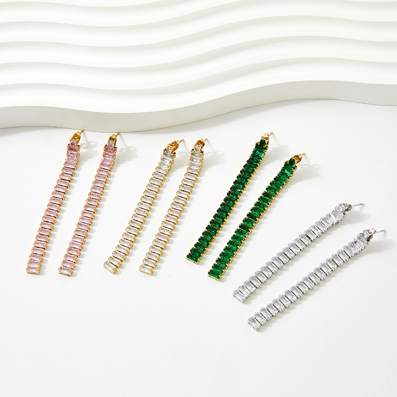 Geometric Earrings For Women Featuring Waterproof Non Tarnish 304 Stainless Steel With Real Gold Plated PVD Coating And Zircon Inlay 5